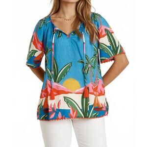 NEW LULALIFE pacifica top in print